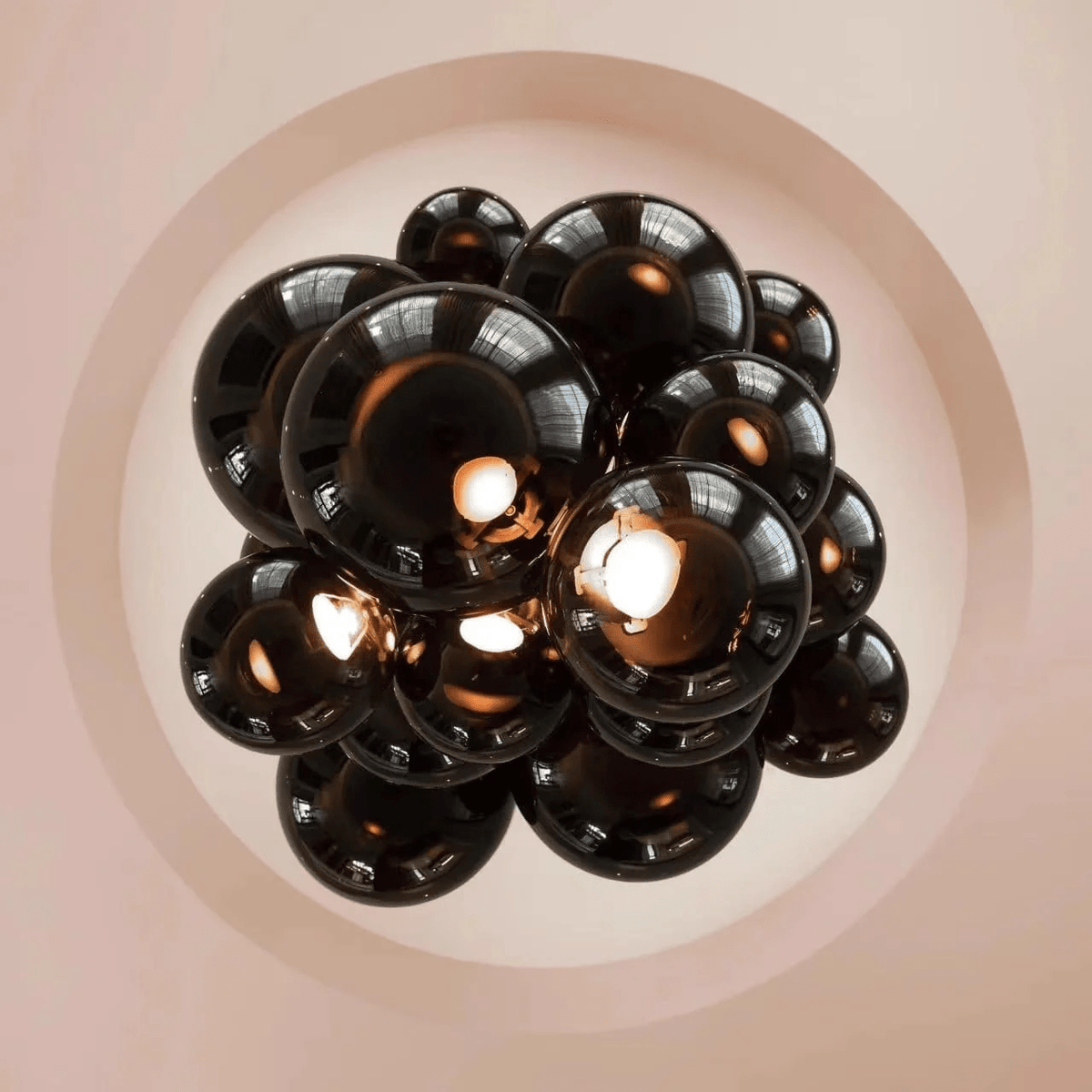 Blixo lámpara de araña de vidrio Murano en racimo de uvas estilo Art Deco
