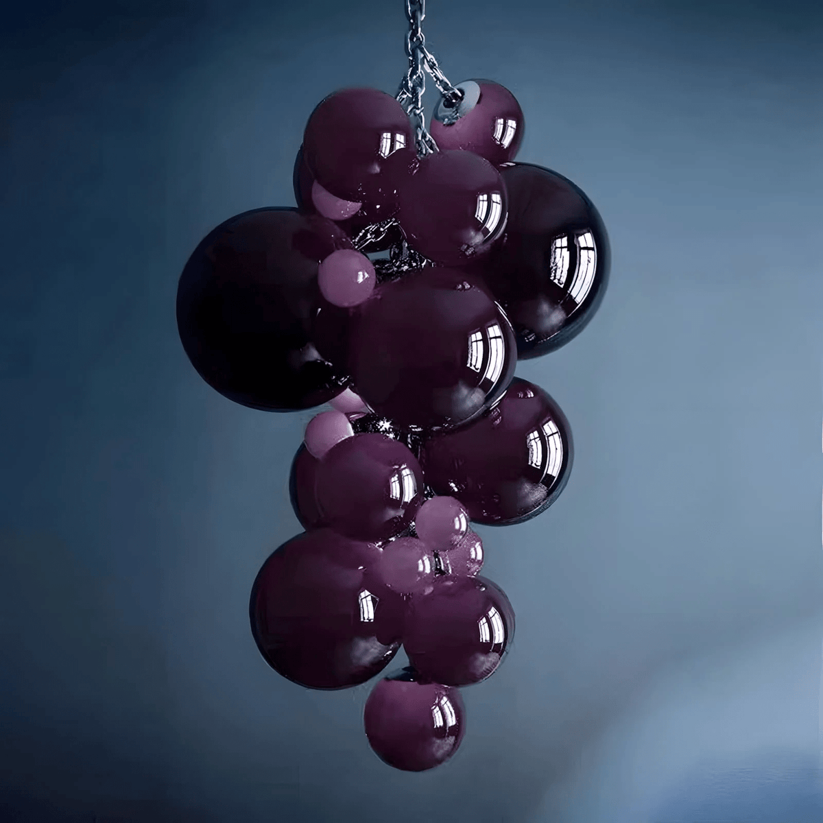 Blixo lámpara de araña de vidrio Murano en racimo de uvas estilo Art Deco