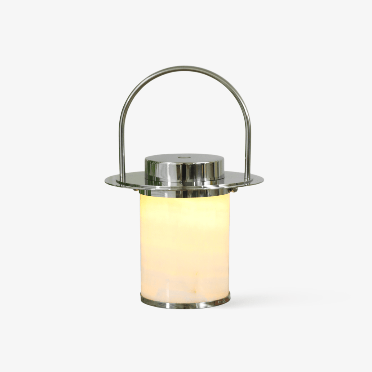 Pod lámpara de mesa portátil recargable con pantalla de alabastro