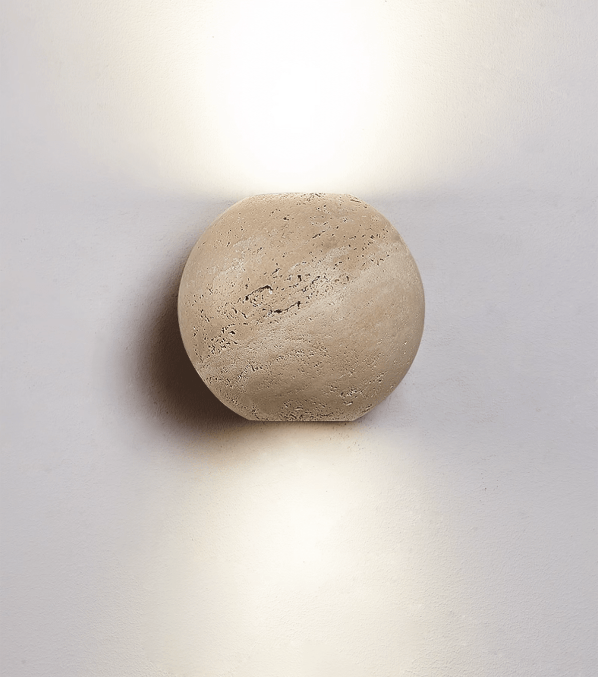 Travian aplique de pared travertino con esfera
