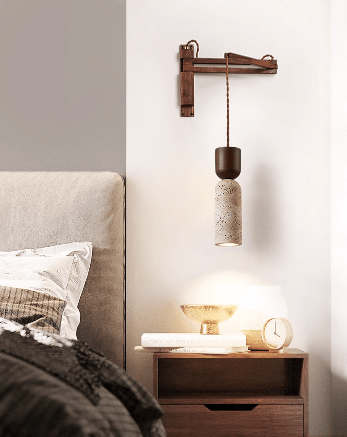 Lestemore aplique de pared travertino