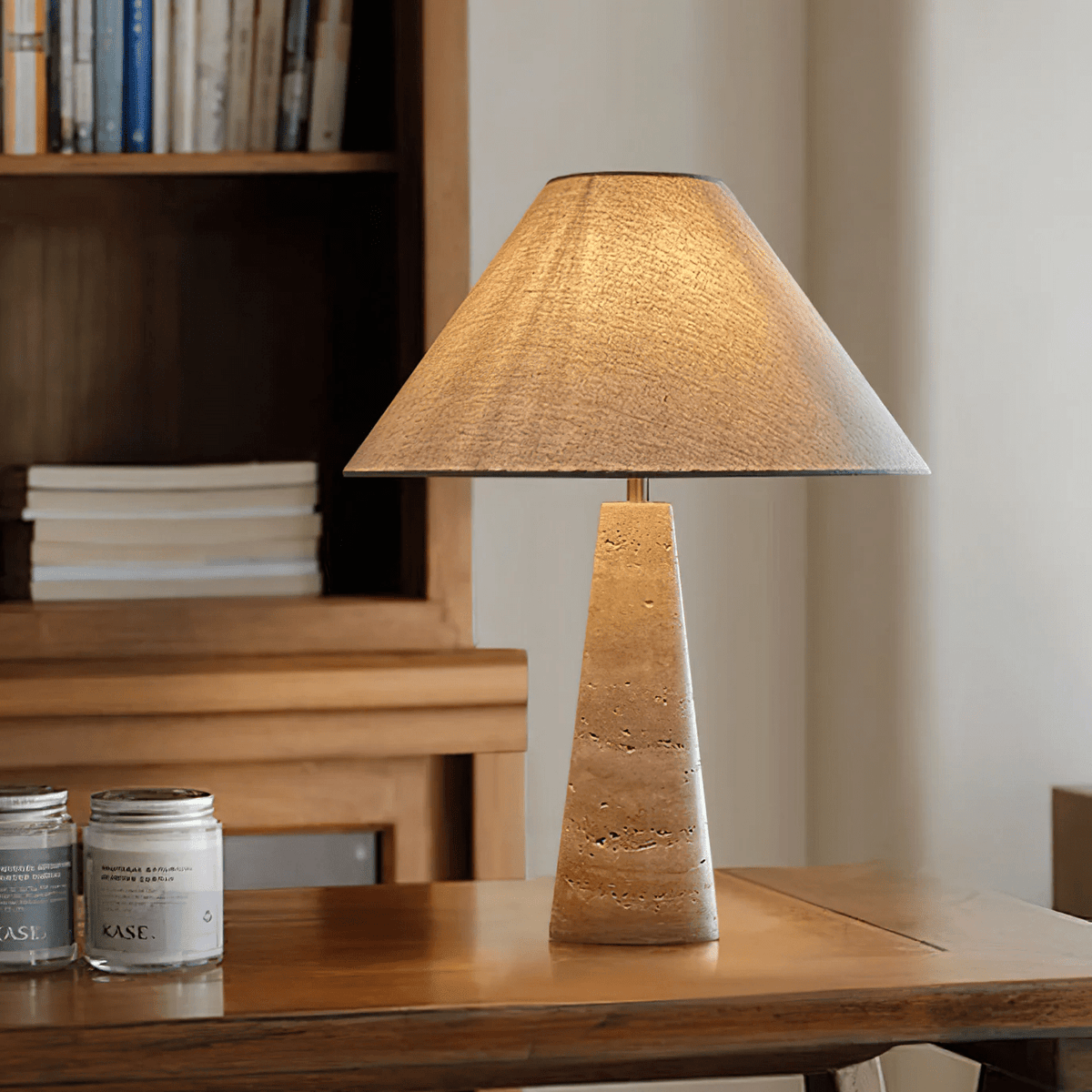 Tavarette lámpara de mesa travertino