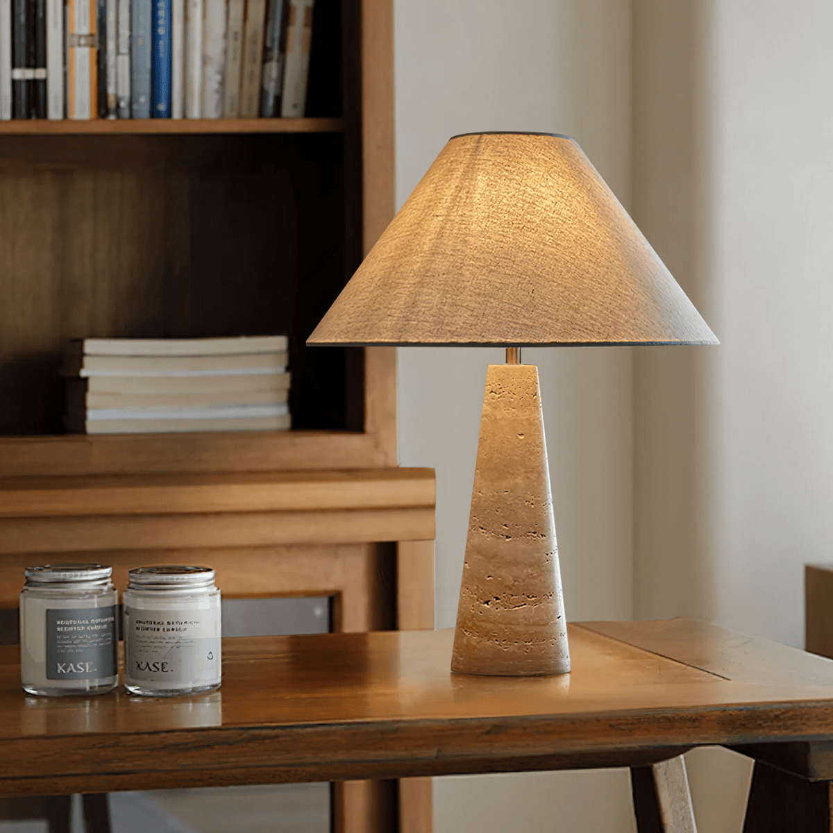 Tavarette lámpara de mesa travertino