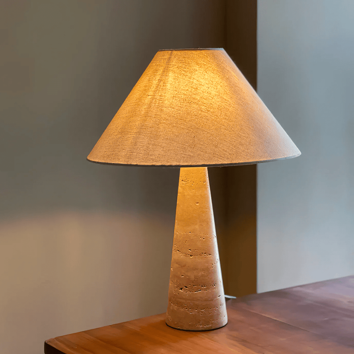 Tavarette lámpara de mesa travertino
