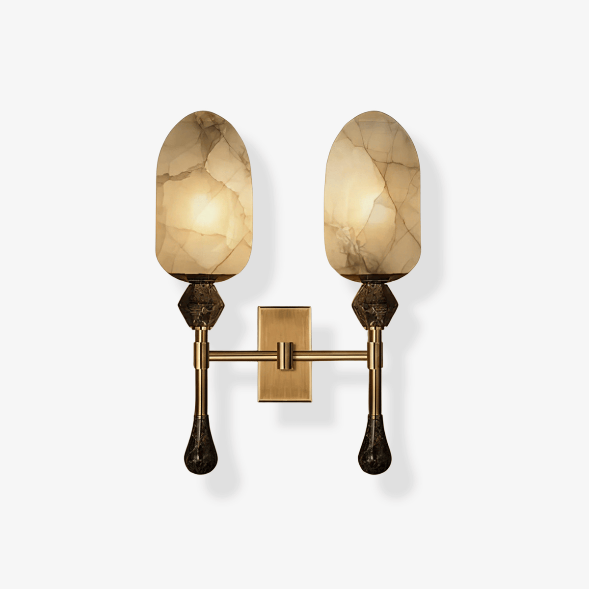 Mila aplique de pared Vintage alabastro doble