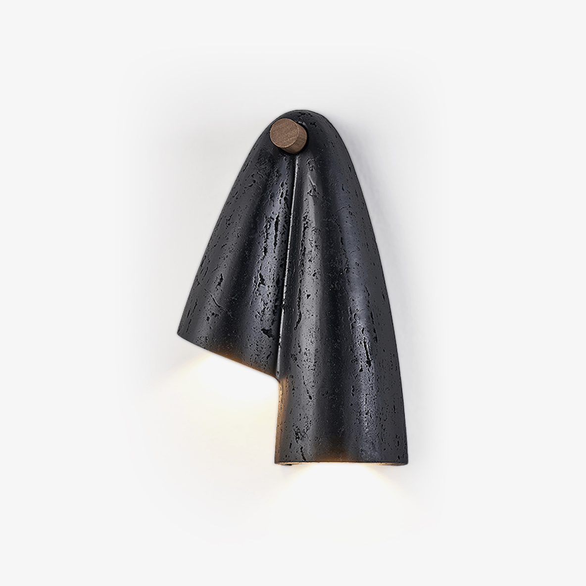 Kora aplique de pared moderno negro travertino