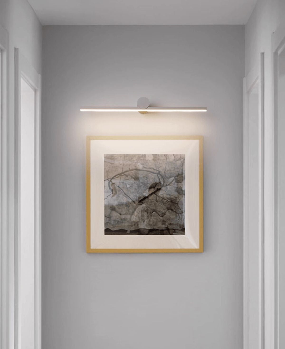 Kylb aplique de pared negro recargable delgado