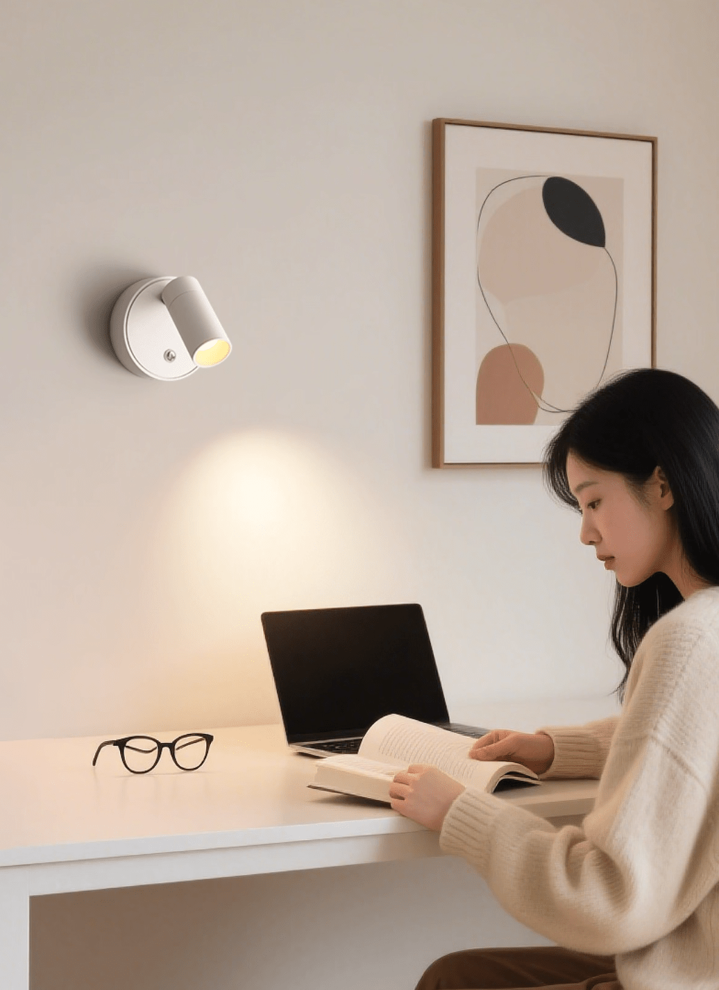 Dorv Pivot Rechargeable aplique de pared de acrílico recargable