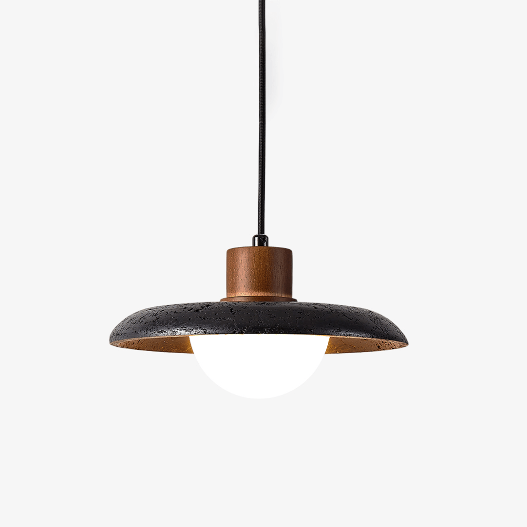 Podve lámpara colgante travertino negro minimalista