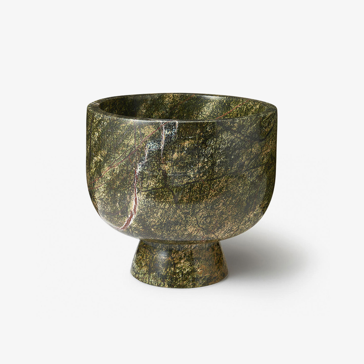 Flima elegante de mármol verde escultórico decorativo para interior