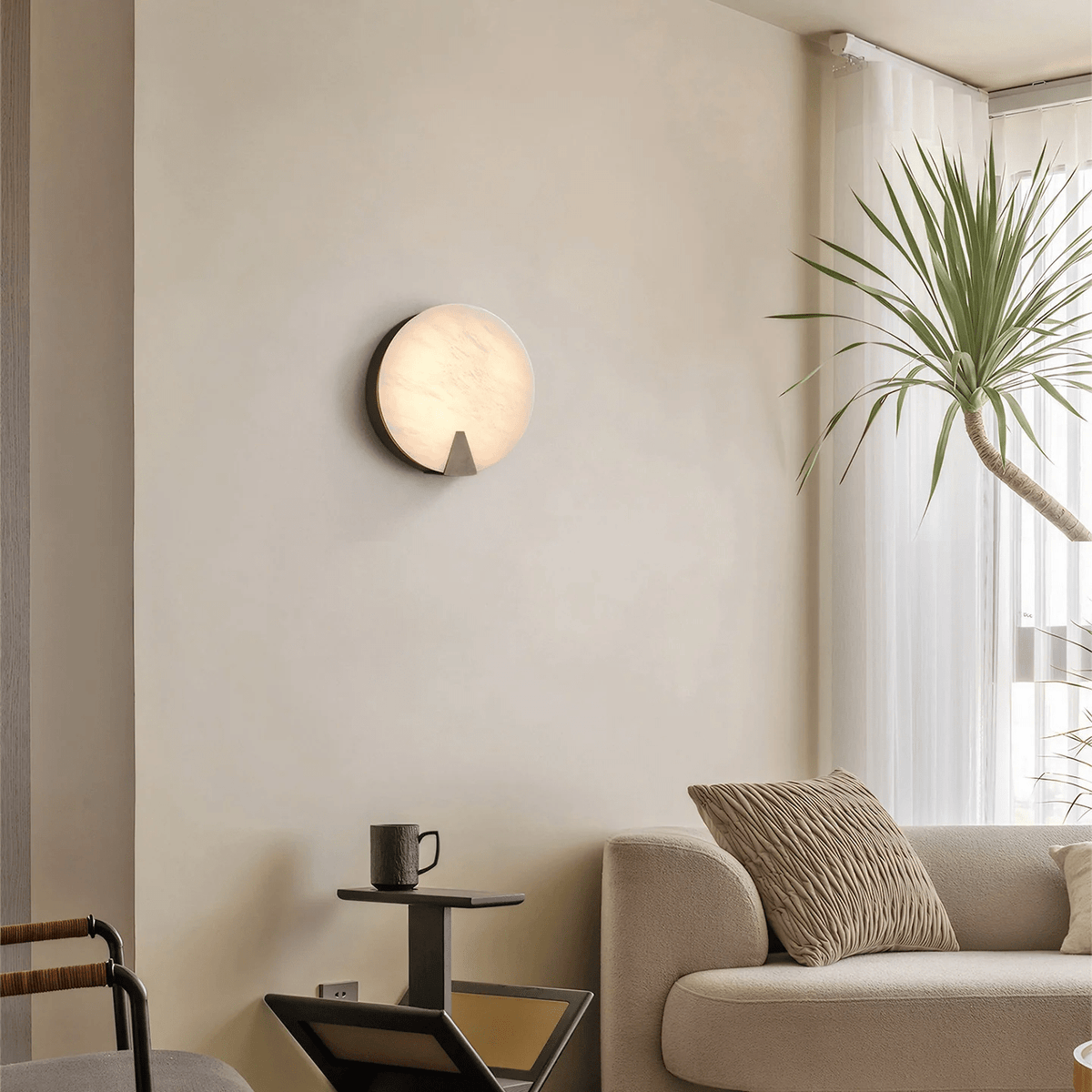 Albirira Halo aplique de pared alabastro