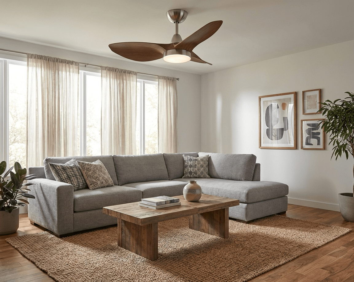 Calderon ventilador de techo con luz Scandi