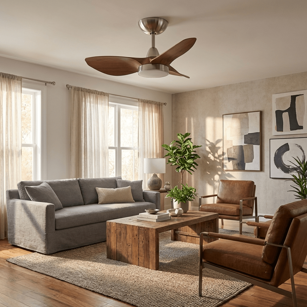 Calderon ventilador de techo con luz Scandi