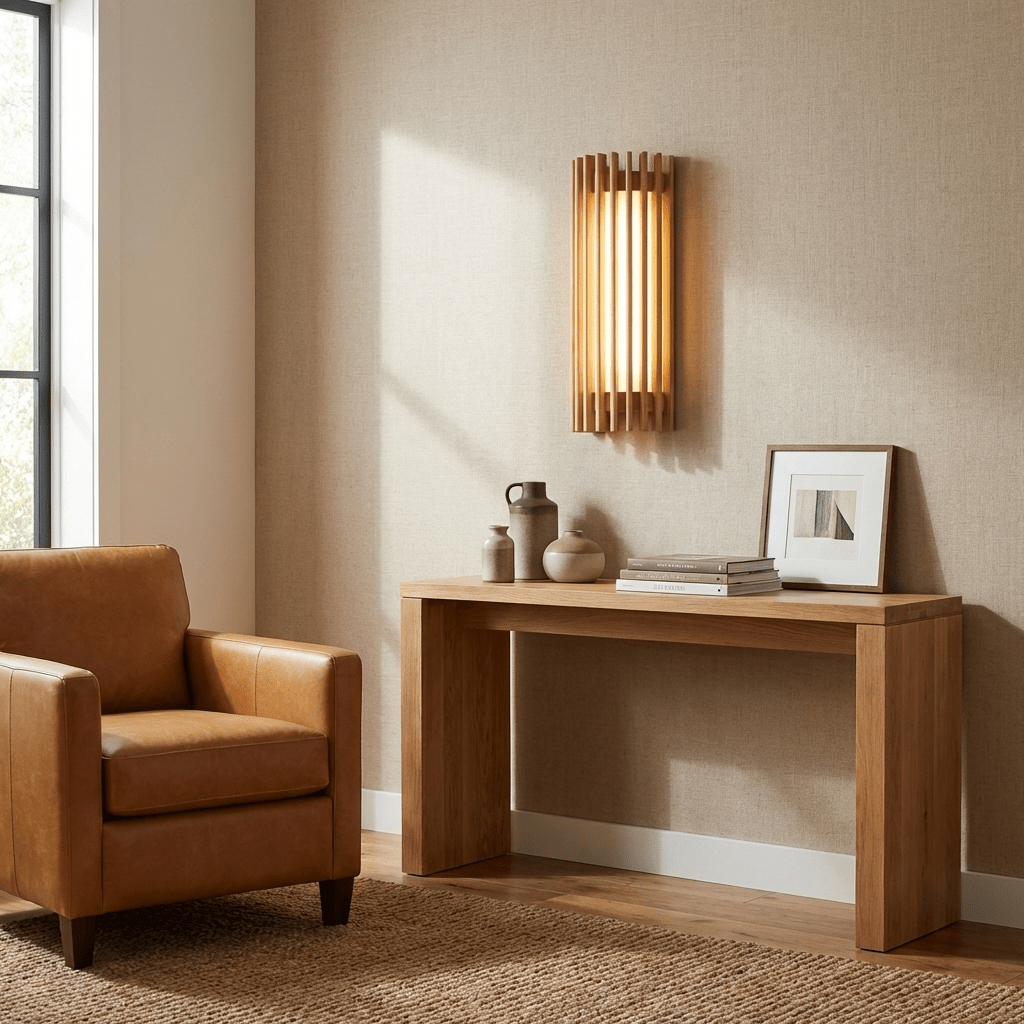 Renarenne aplique de pared lineal con listones verticales
