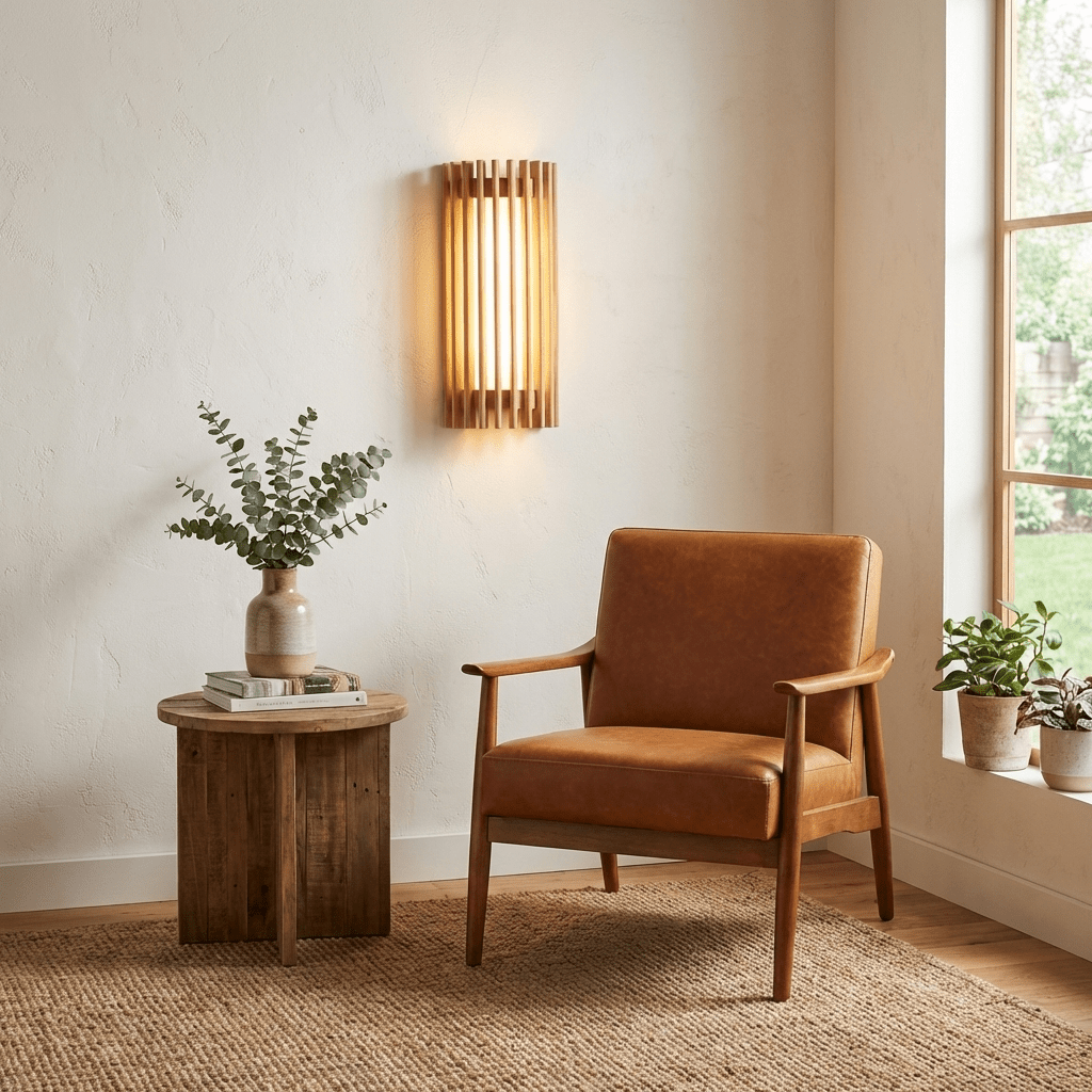 Renarenne aplique de pared lineal con listones verticales