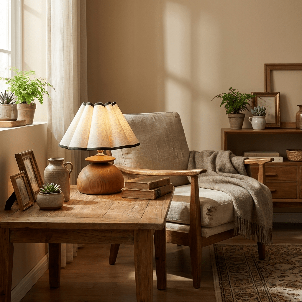 Anouk lámpara de mesa de madera