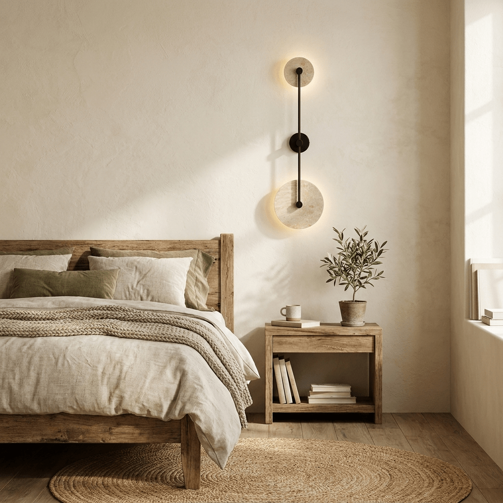 Noraline aplique de pared Disc travertino