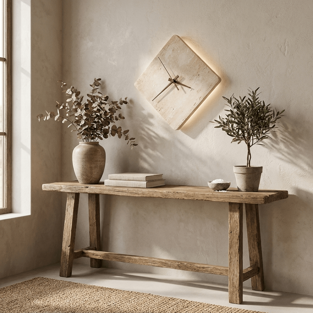 Compass aplique de pared travertino