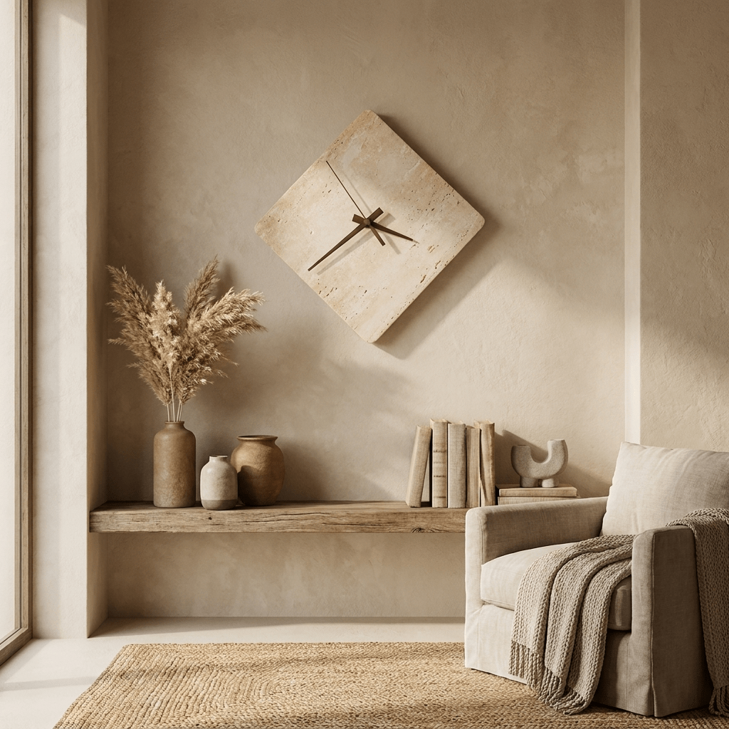 Compass aplique de pared travertino