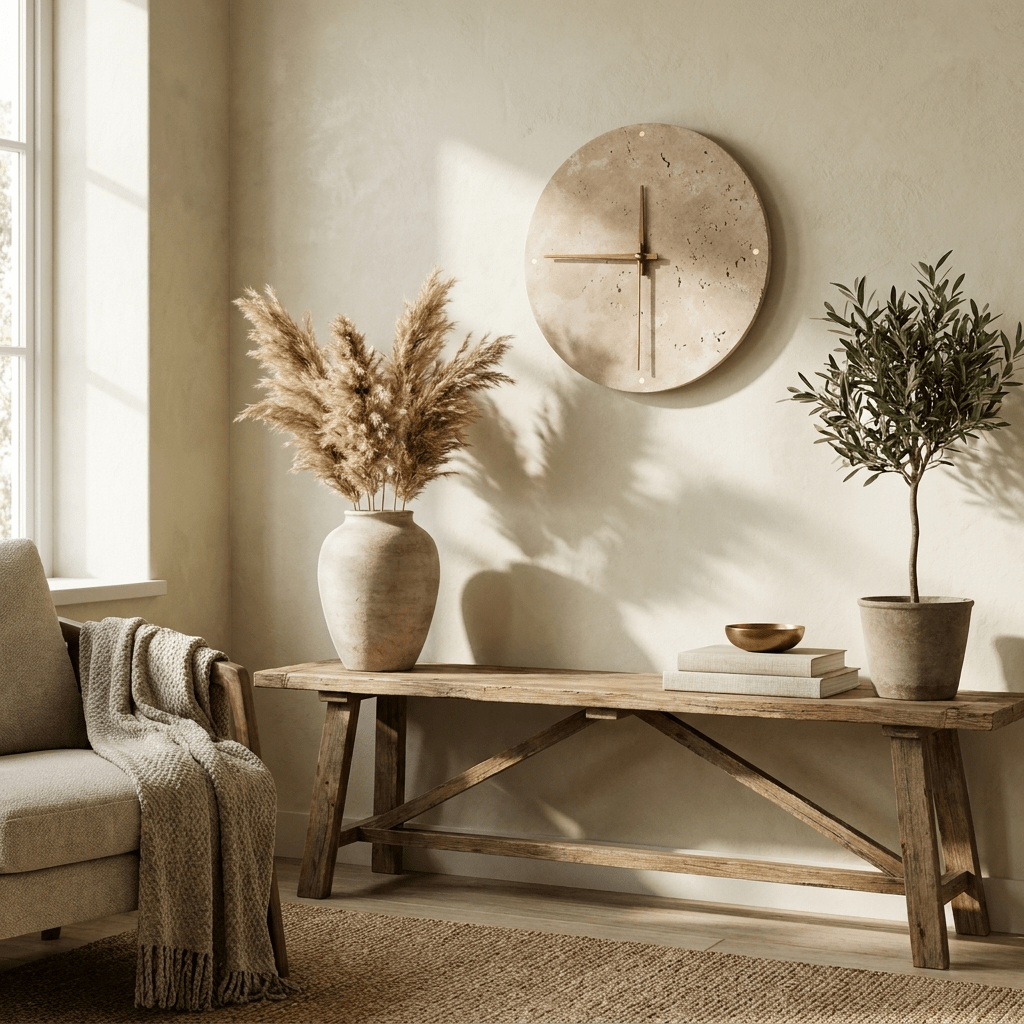 Dial aplique de pared travertino
