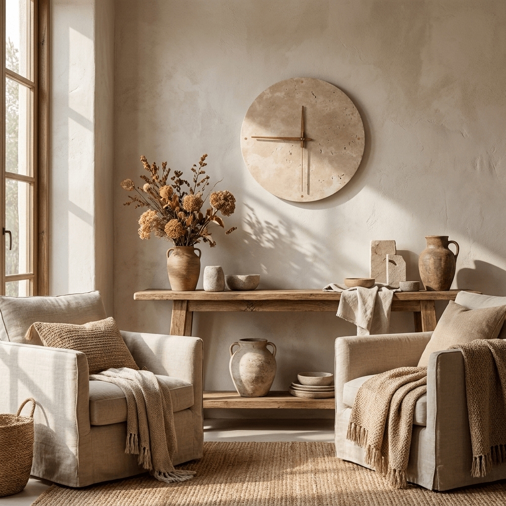 Dial aplique de pared travertino