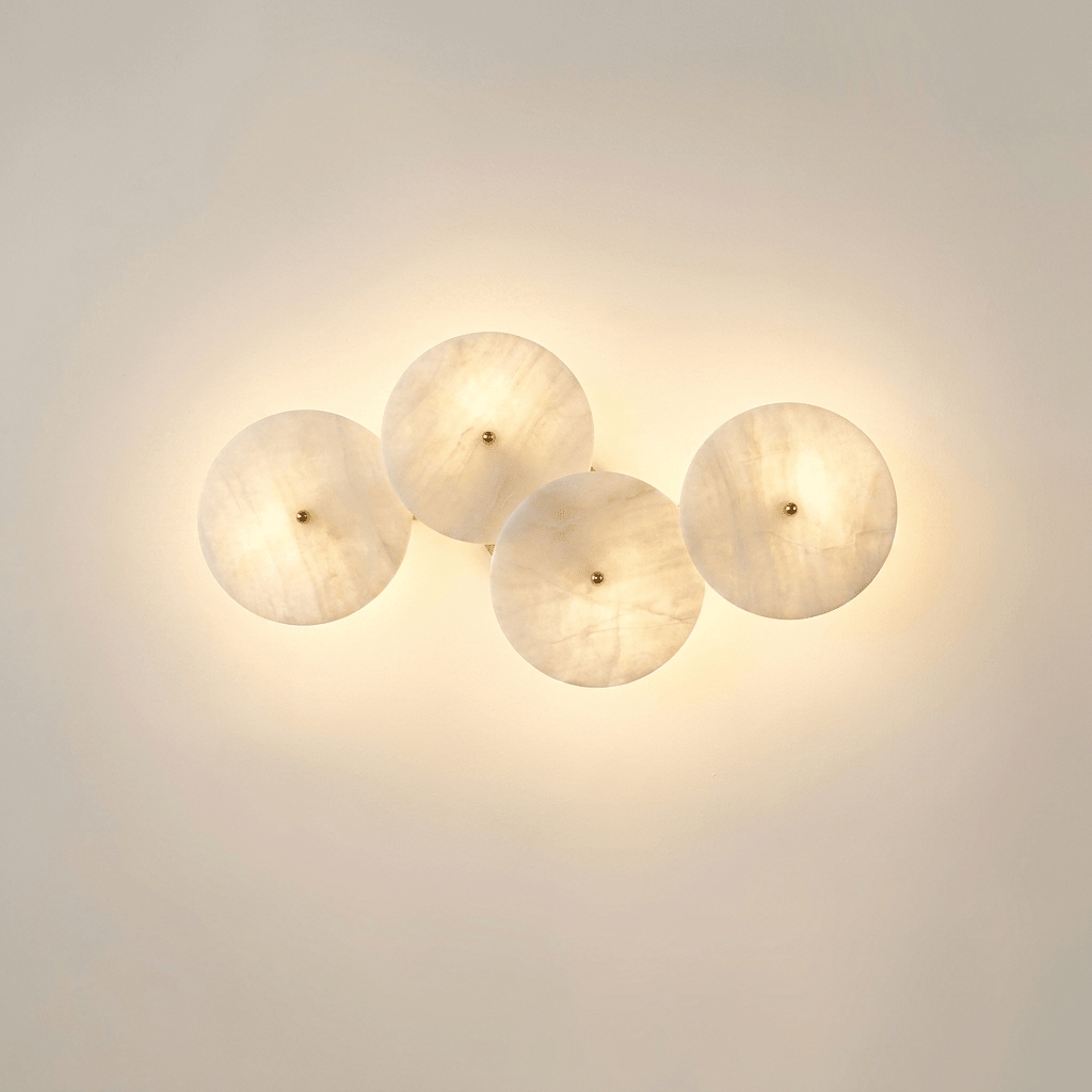 Cluster aplique de pared alabastro