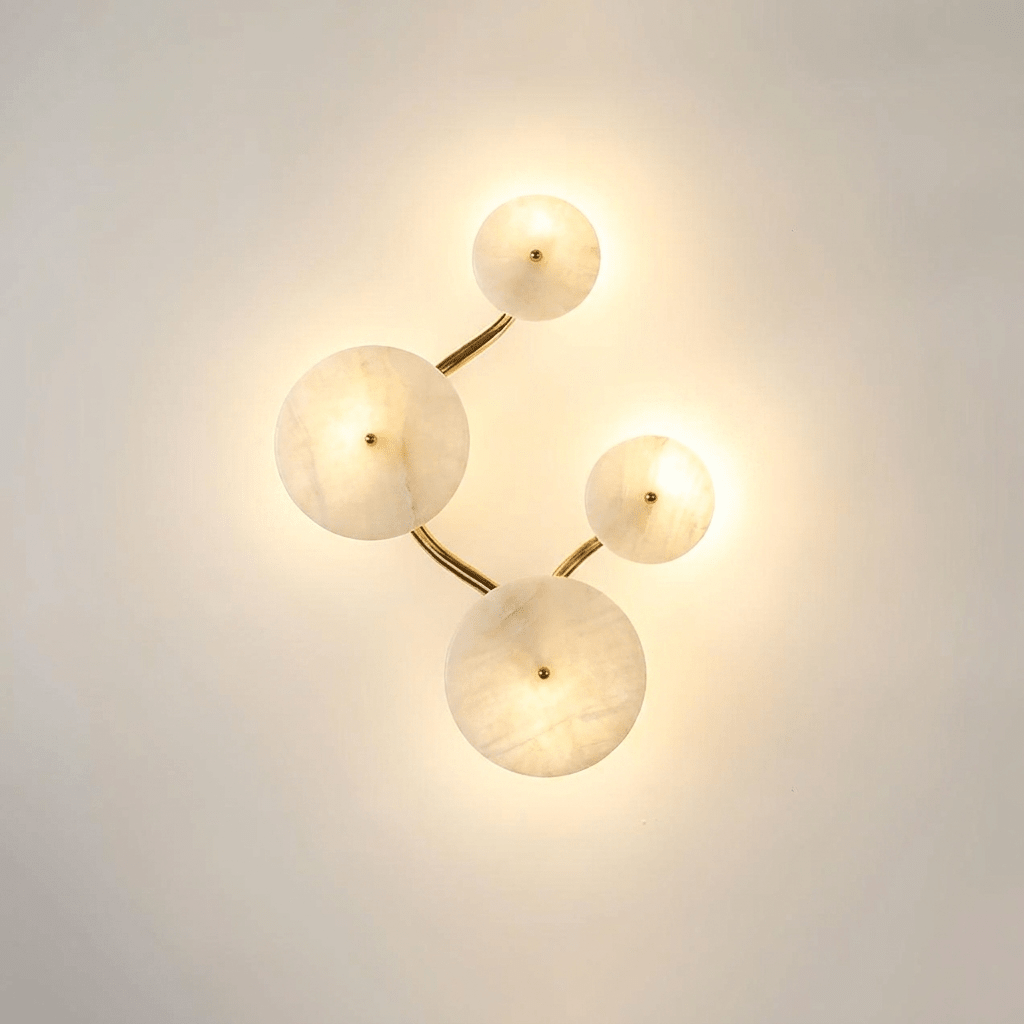 Cluster aplique de pared alabastro
