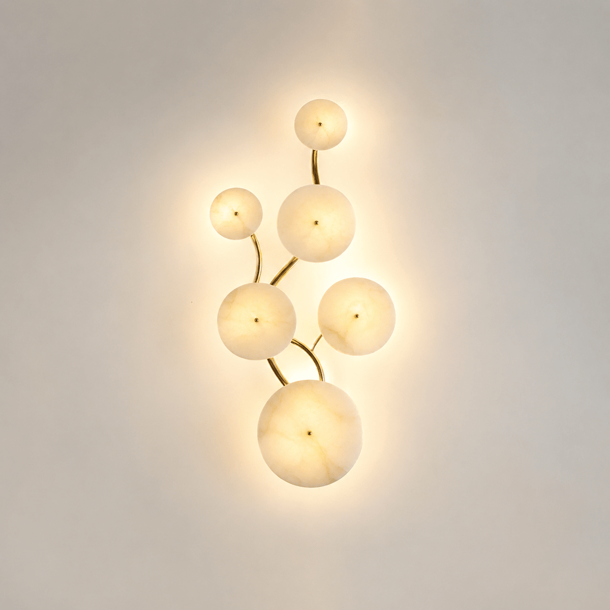Cluster aplique de pared alabastro