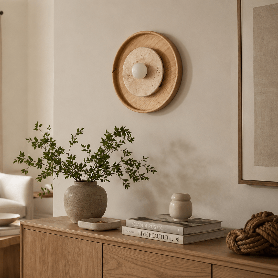 Valinine aplique de pared de travertino