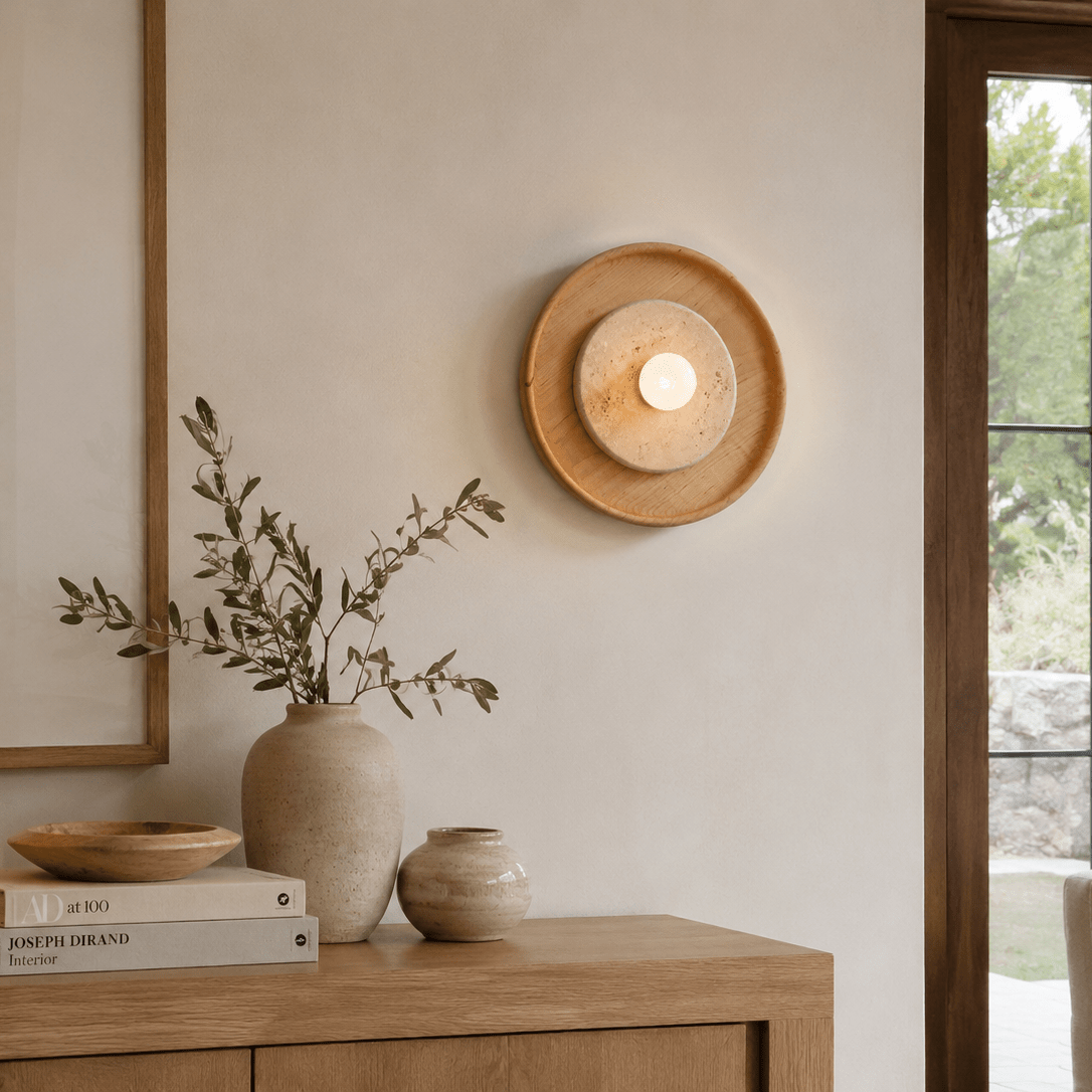 Valinine aplique de pared de travertino