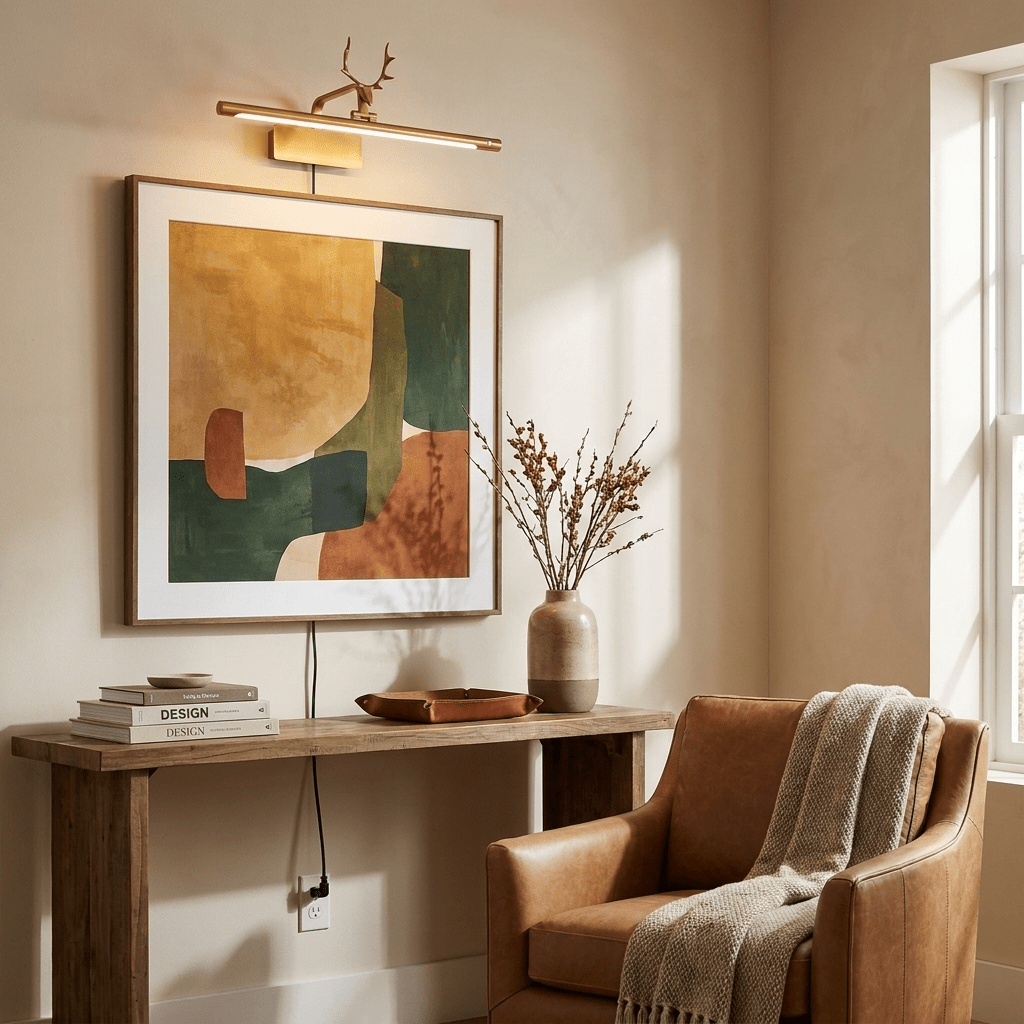 Stag aplique de pared Horn con enchufe enchufable