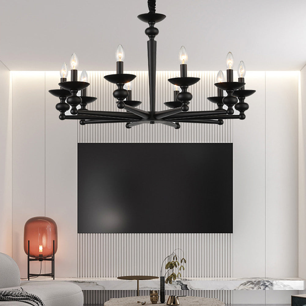 Silva Diseño Circulo Metal/Vidrio Lámpara colgante,Negra