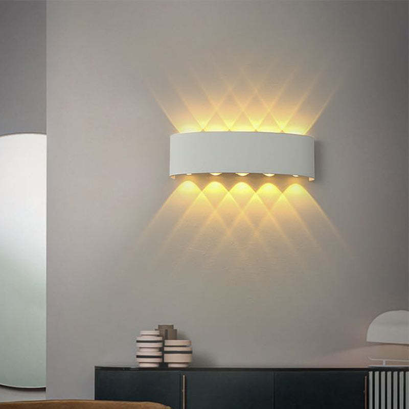Ray Moderno Rectangular Metal/Acrílico Aplique de Pared Exterior