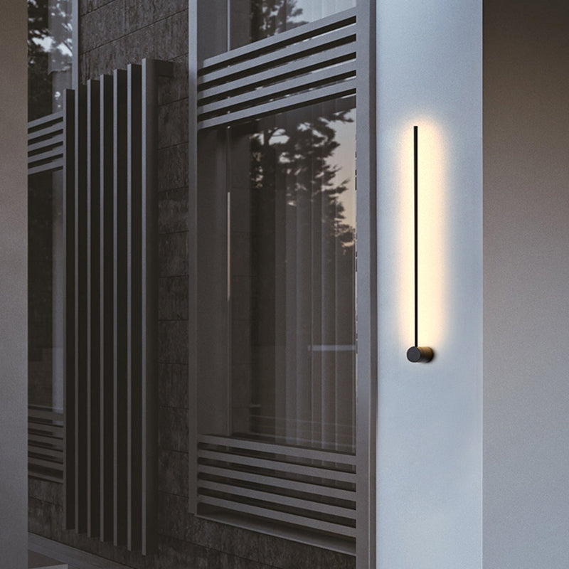 Arisha Minimalita Lineal Metal LED Aplique de Pared Negro