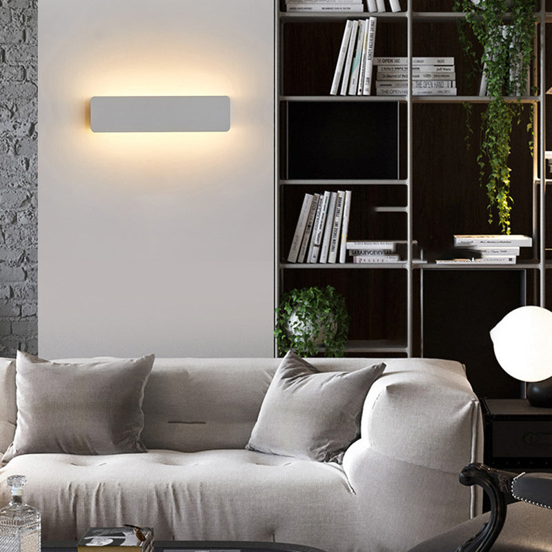 Ray Moderno LED Rectangular Aplique de Pared Interior Blanco
