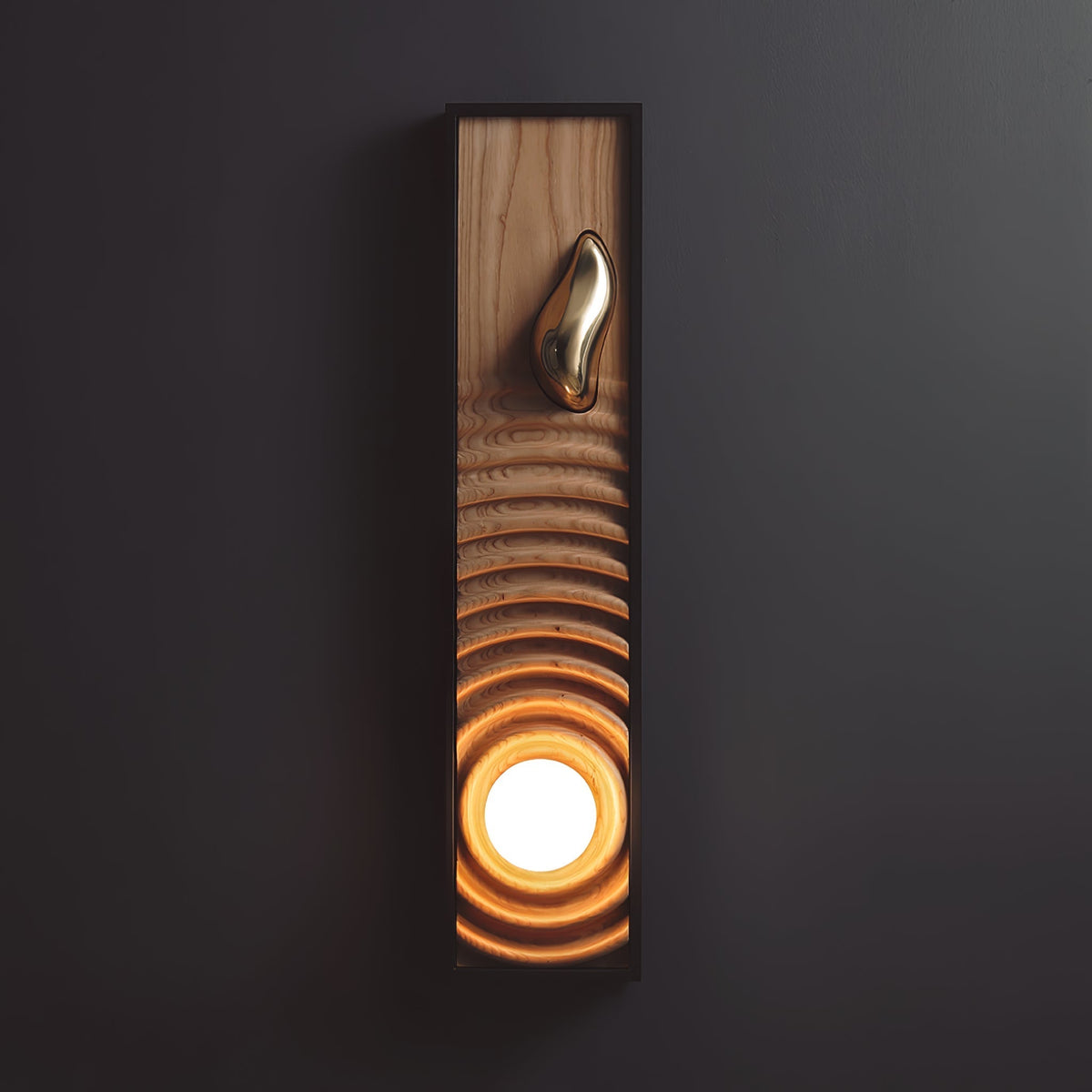 Caleb aplique de pared de madera vintage