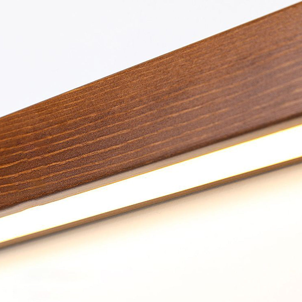 Muto Minimalista Lineal LED Madera Aplique de Pared Marrón/Madera