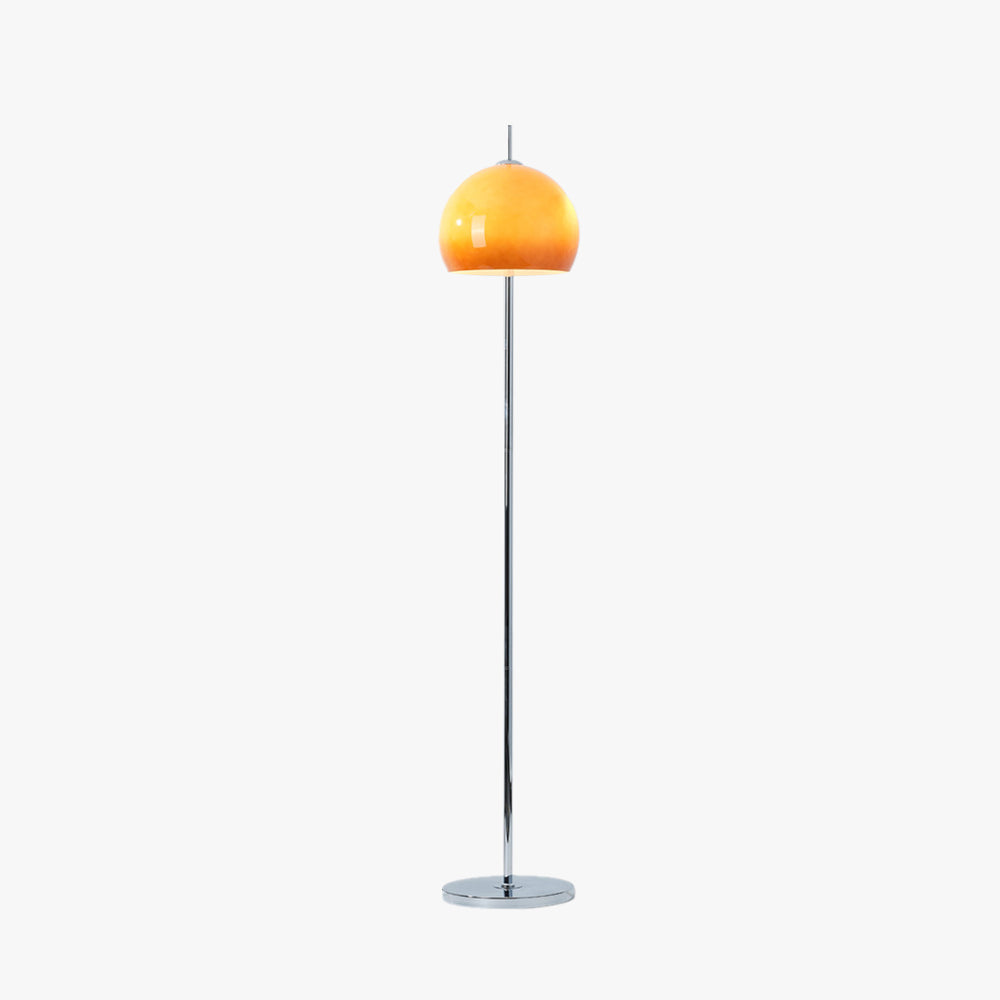 Mira Moderna Semicircular Metal /Vidrio Lámpara de Pie Naranja