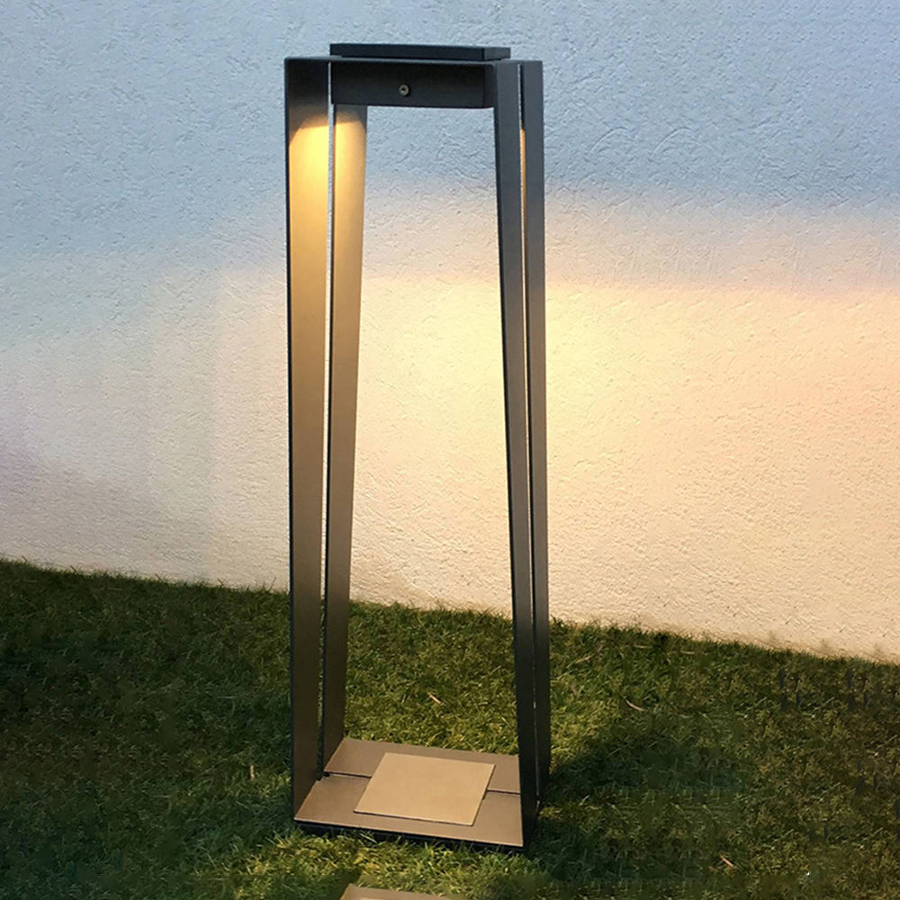 Ray Minimalista Cuboide Metal Acrílico Lámpara Exterior