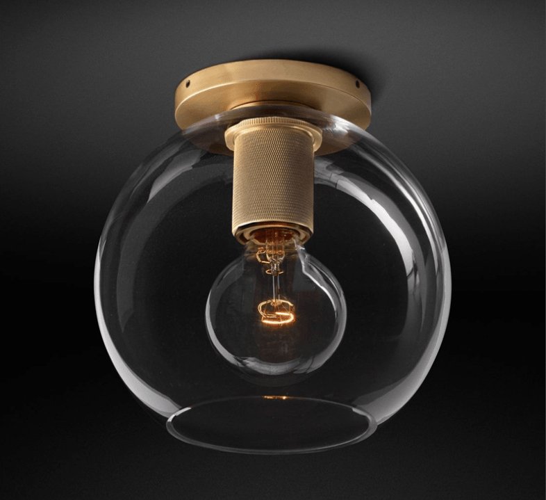 Elthyn lámpara de techo cono de vidrio latón minimalista industrial