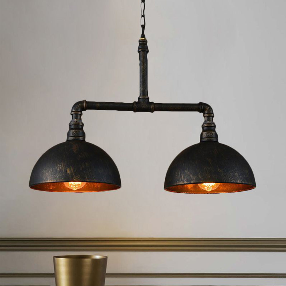 Silva Retro Rural Industrial Metal Lámpara Colgante Negra