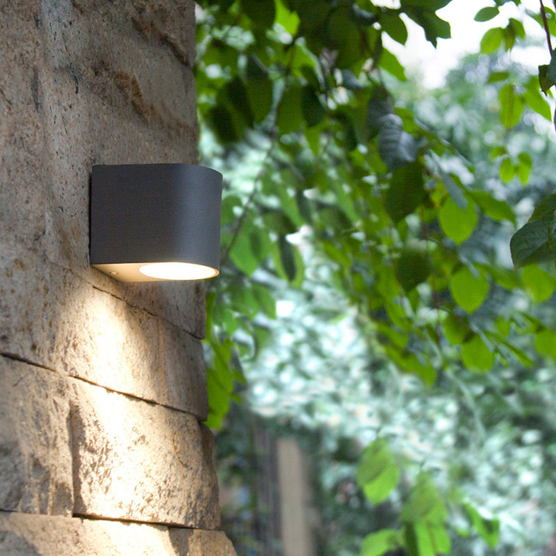 Ray Minimalista Rectangular Metal/Vidrio Aplique de Pared Negro