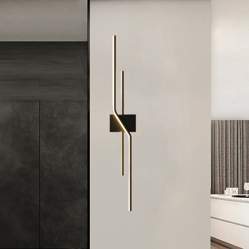 Arisha Aplique de Pared Minimalista Negro/Blanco Baño