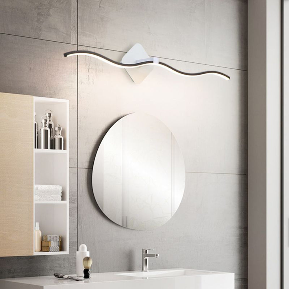 Arisha Moderno Onda Lineal Metal LED Aplique de Pared Blanco/Negro