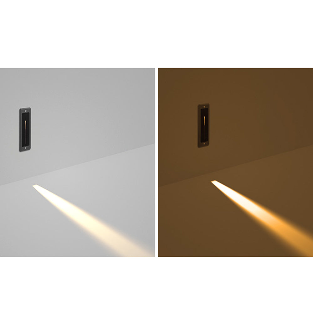 Ray Minimalista Rectangular Metal Aplique Exterior Patio