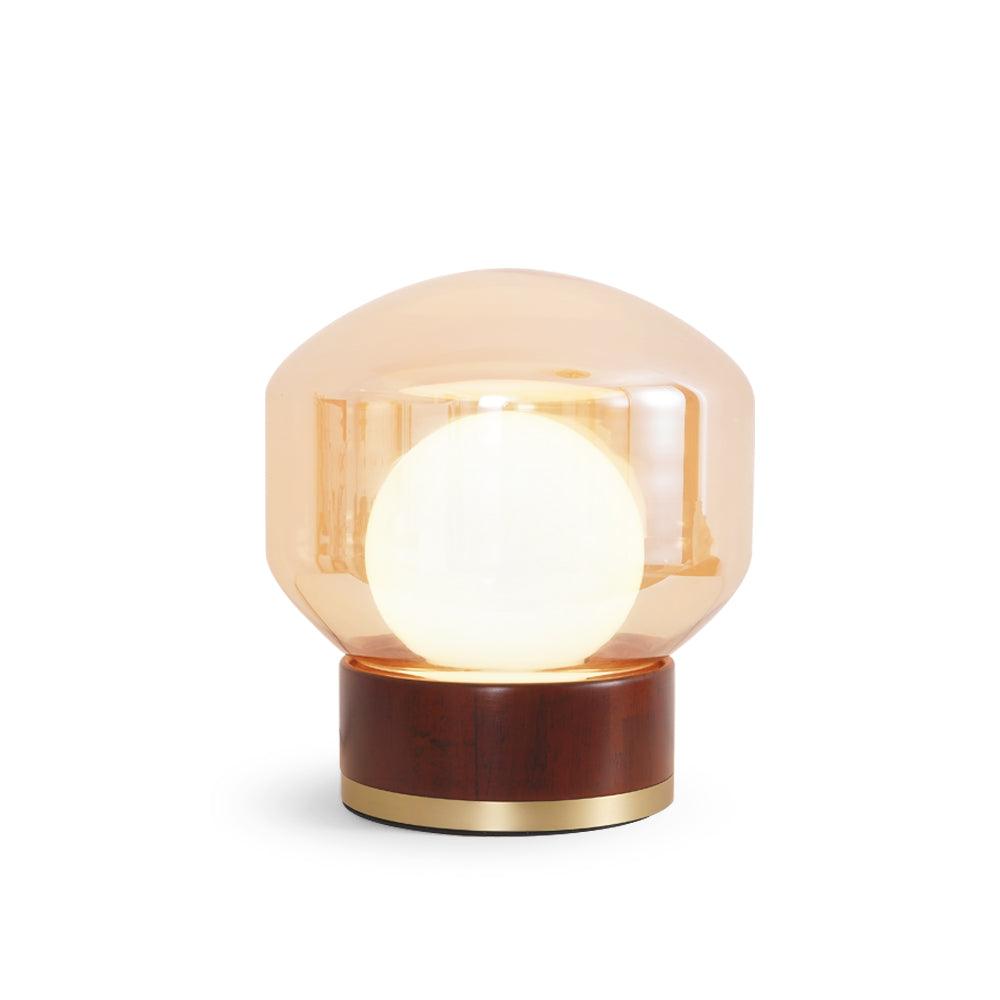 Brinox lámpara de mesa artística de madera