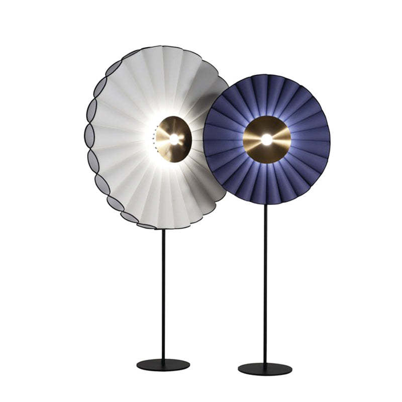Mira Moderna Geométrica Metal LED Lámpara de Pie Blanco/Azul