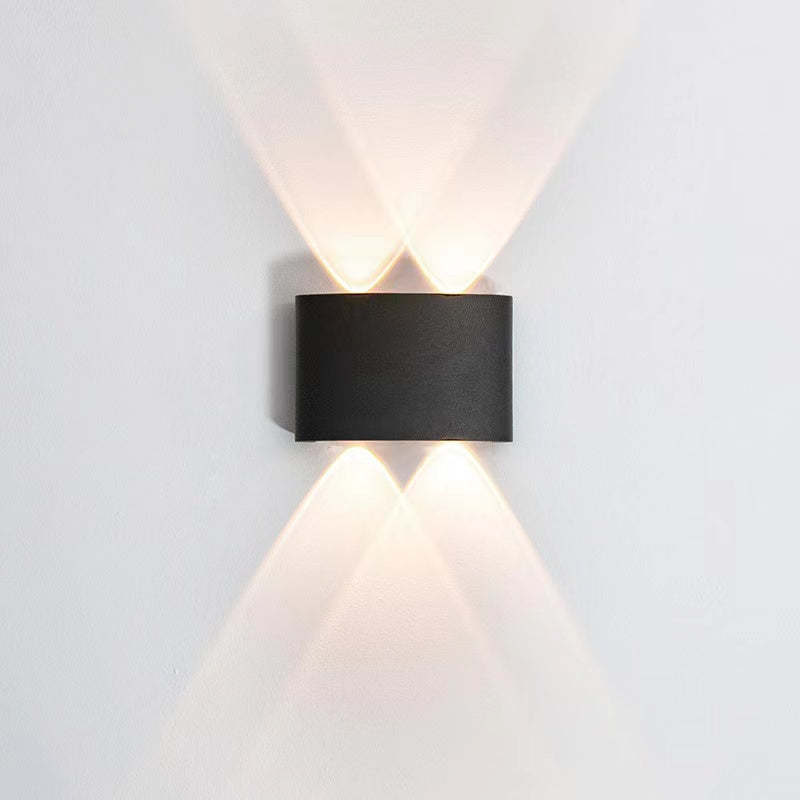 Ray Moderno Rectangular Metal/Acrílico Aplique de Pared Exterior