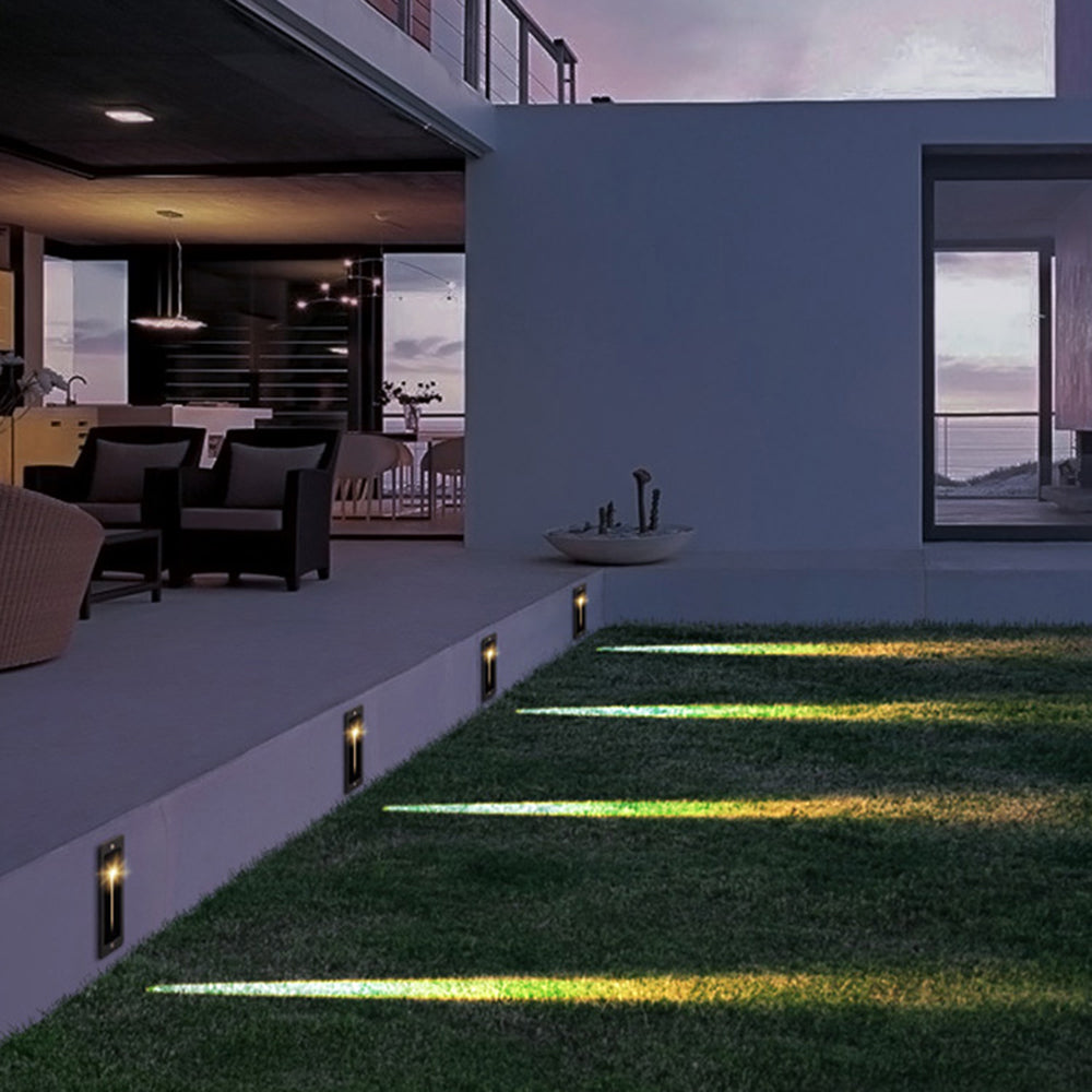 Ray Minimalista Rectangular Metal Aplique Exterior Patio