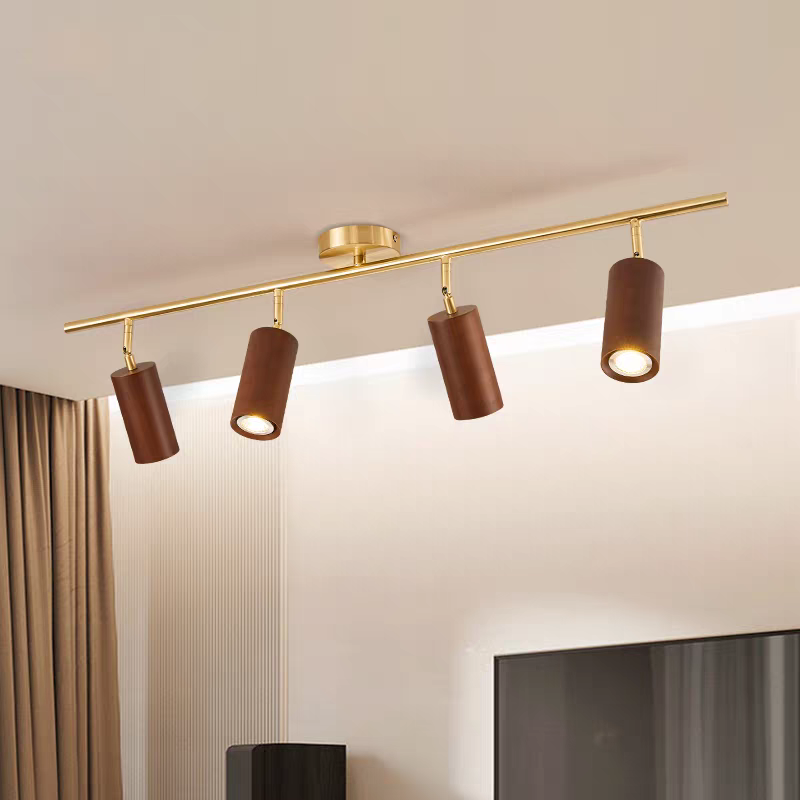 Elvarena Lámpara de riel LED de madera